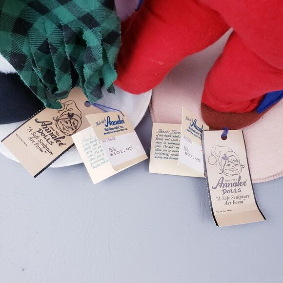 Vintage 1997 Annalee 18" Santa Cluas & Mrs Claus Mobilitee Dolls Rare - Picture 13 of 13